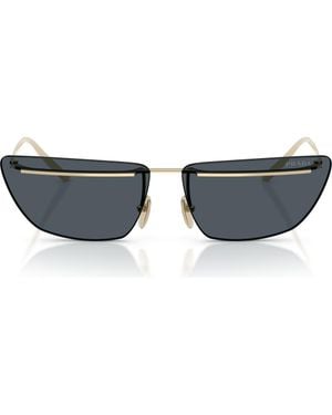 Prada 64Mm Oversize Butterfly Sunglasses - Gray