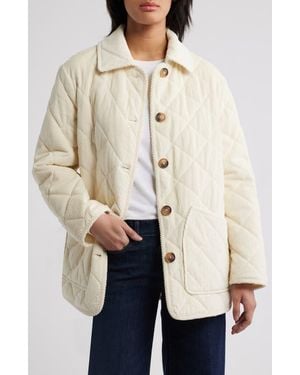 Bernardo Quilted Corduroy Jacket - Natural