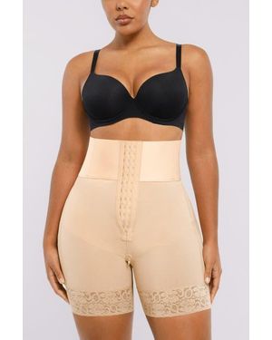 Shapellx Tummy Control Boned Sculpt High Waist Shorts - Black