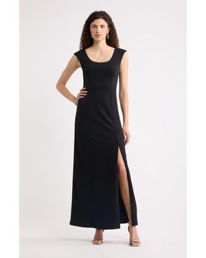 Chelsea28 Scoop Neck Seamed Maxi Dress - Black