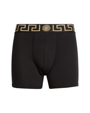 Versace Grecca Band Boxer Briefs - Black