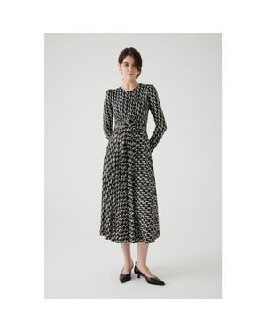 Exquise Ayanne Knit Midi Dress - Gray