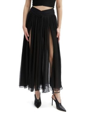 Bardot Amerie Split Front Maxi Skirt - Black