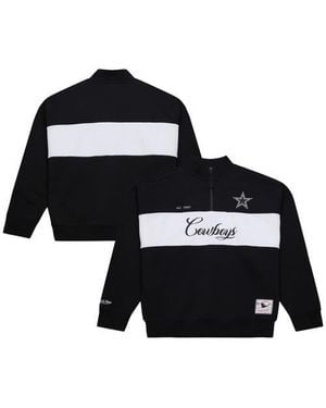 Mitchell & Ness Dallas Cowboys Quarter-Zip Jacket - Black