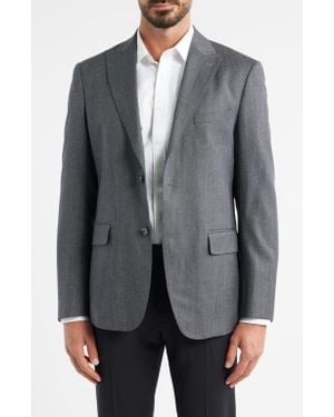 Daniel Hechter Wool Blend Herringbone Sport Coat - Gray