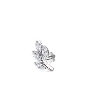 Maria Tash Diamond Vine Single Threaded Stud Earring - White