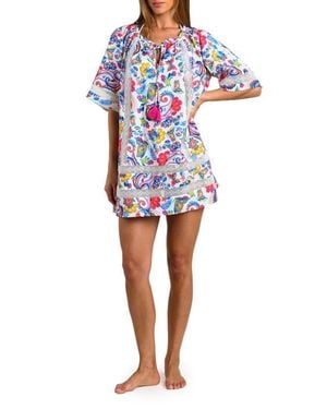 Sunshine 79 Butterfly High Tunic Cover-Up - Blue