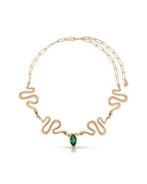Ettika Serpentina Choker Necklace - Green