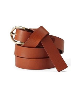 Lands' End Leather Knot Belt - Brown