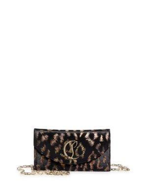 Christian Louboutin Loubi54 Fil Coupé Velvet Clutch - Black