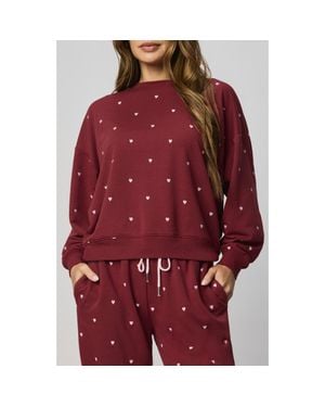 Splendid Love Embroidered Lounge Sweatshirt