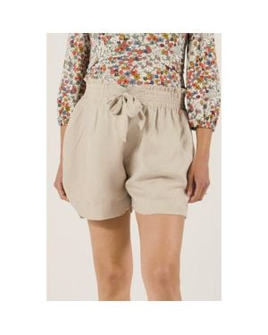 Cache Coeur Maternity Twill Smock Shorts Nubie - Natural