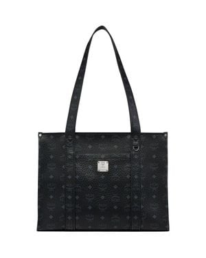 MCM Small Aren School Bag Tote - Black