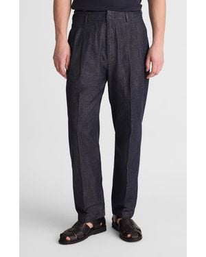 Madewell Double Pleated Denim Pants - Blue