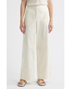 BOSS Tahilone Stretch Cotton Pants - White
