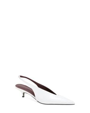 Proenza Schouler Slash Pointed Toe Slingback Pump - White