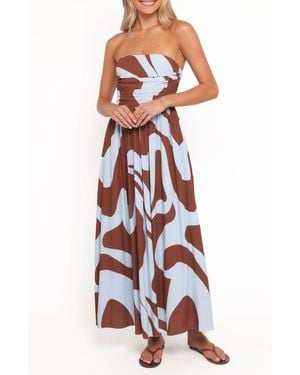 chinese dress ladies Bianca Strapless Maxi Dress Chocolate — Maxi Dresses main image 0