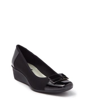 Anne Klein Waverly Wedge Loafer - Black