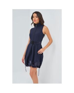 Anatomie Katana Performance Belted Sleeveless Dress - Blue
