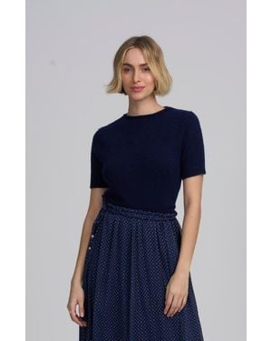 Elle Collection Moss Yarn Shell - Blue