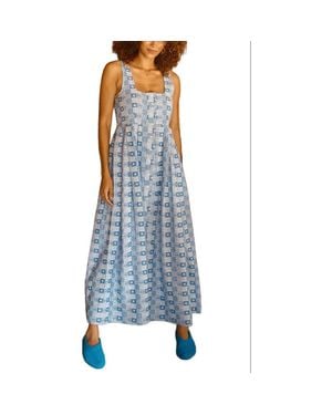 Ace & Jig Ginger Button Front Ankle Length Dress - Blue