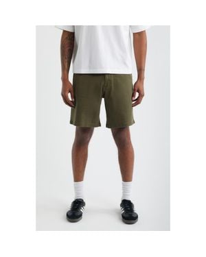 Saint Studio Del Mar Flat Front Stretch Twill Chino Shorts - Green