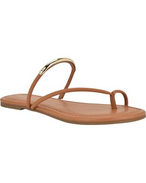 Calvin Klein Bienna Toe Loop Sandal - Brown