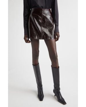 Stand Studio Aksie Faux Leather Miniskirt - Black