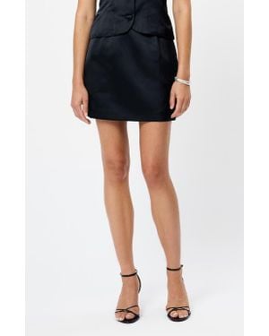 French Connection Jaxon Satin Miniskirt - Black