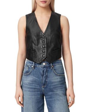 AllSaints Arla Leather Vest - Blue