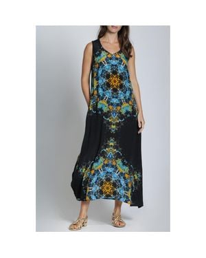 Apny Sleeveless Maxi Dress - Blue