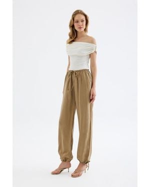 Monlicia Novelle Modal Balloon Pants - White