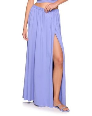 Susana Monaco Side Slit Maxi Skirt - Blue