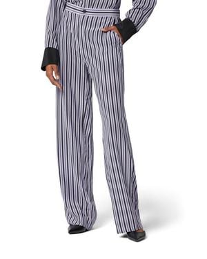 Equipment Aeslin Stripe Silk Pants - Blue