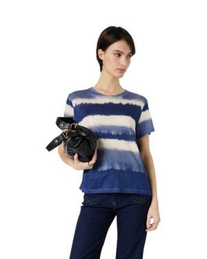Gerard Darel Mabinty Linen Tie Dye T-Shirt - Blue