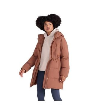 Animal Maggie Baffled Waist Detail Coat - Brown