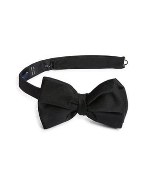Thom Sweeney Silk Bow Tie - Black