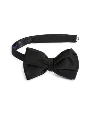 Thom Sweeney Silk Bow Tie - Black