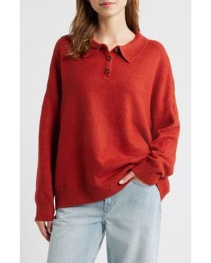 PacSun Jesse Knit Polo Sweater - Red