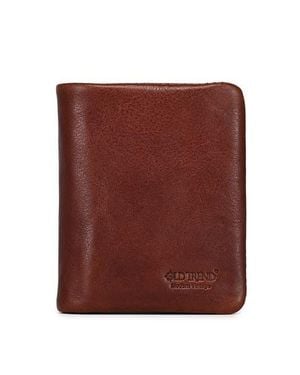 Old Trend Clover Genuine Leather Slim Secure Trifold Rfid Wallet - Red
