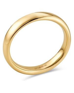DEVATA 4Mm Dome Forever Band Ring - Metallic