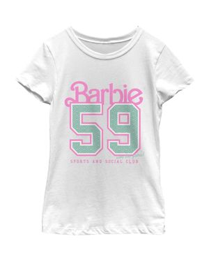 Barbie Girls' Sports And Social Club Logo T-Shirt - White