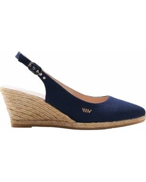 VISCATA Palomera Canvas Espadrille Wedges - Blue