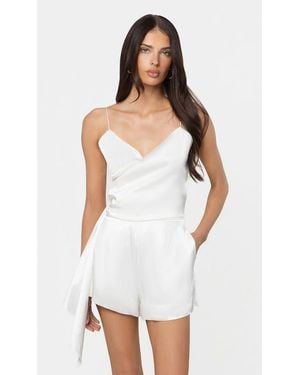 Generation Love Cheryl Liquid Satin Romper - White