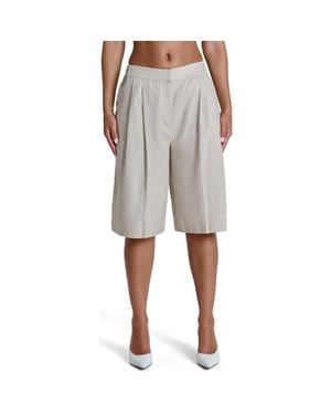 Naked Wardrobe Linen Suiting Shorts - Gray