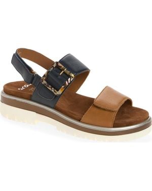 Ara Marbella Slingback Platform Sandal - Brown