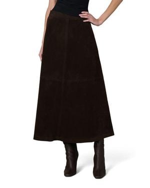 Joe's Jeans Tavi Faux Suede Midi Skirt - Black