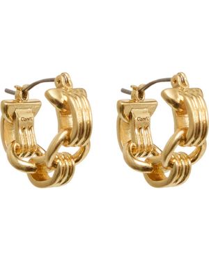 Clare V. Le Story Chain Hoop Earrings - Metallic