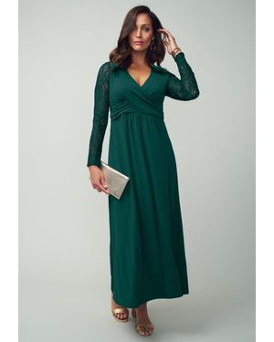 Jessica London Lace Sweetheart Dress - Green