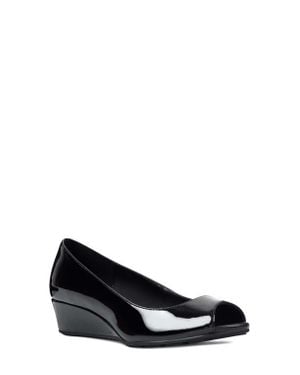 Bandolino Peep Toe Wedge Pump - Black